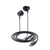 Casti Acefast Wired Earphones (L2), Type-C, Half-In-ear, with Microphone, Remote Control, Flexible Body, 1.2m, Negru