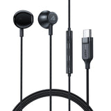 Casti Acefast Wired Earphones (L2), Type-C, Half-In-ear, with Microphone, Remote Control, Flexible Body, 1.2m, Negru