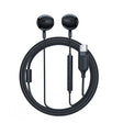 Casti Acefast Wired Earphones (L2), Type-C, Half-In-ear, with Microphone, Remote Control, Flexible Body, 1.2m, Negru