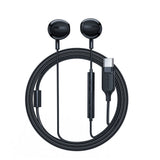 Casti Acefast Wired Earphones (L2), Type-C, Half-In-ear, with Microphone, Remote Control, Flexible Body, 1.2m, Negru