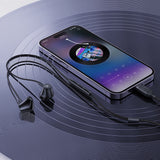 Casti Acefast Wired Earphones (L2), Type-C, Half-In-ear, with Microphone, Remote Control, Flexible Body, 1.2m, Negru