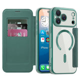 Husa de protectie Techsuit SmartMag Book compatibil cu iPhone 17 Pro, Verde