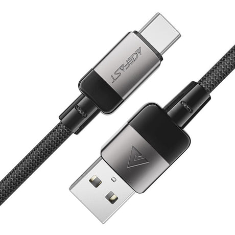 Cablu Acefast (C9-04), USB to Type-C, Fast Charging, 3A, Braided Nylon, 25.000 Bends, 1.2m, Negru