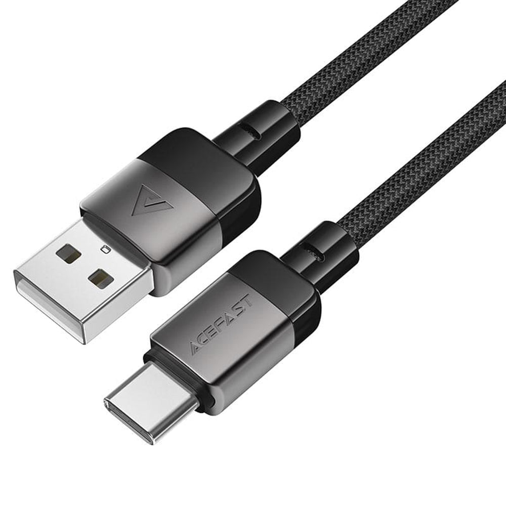 Cablu Acefast (C9-04), USB to Type-C, Fast Charging, 3A, Braided Nylon, 25.000 Bends, 1.2m, Negru