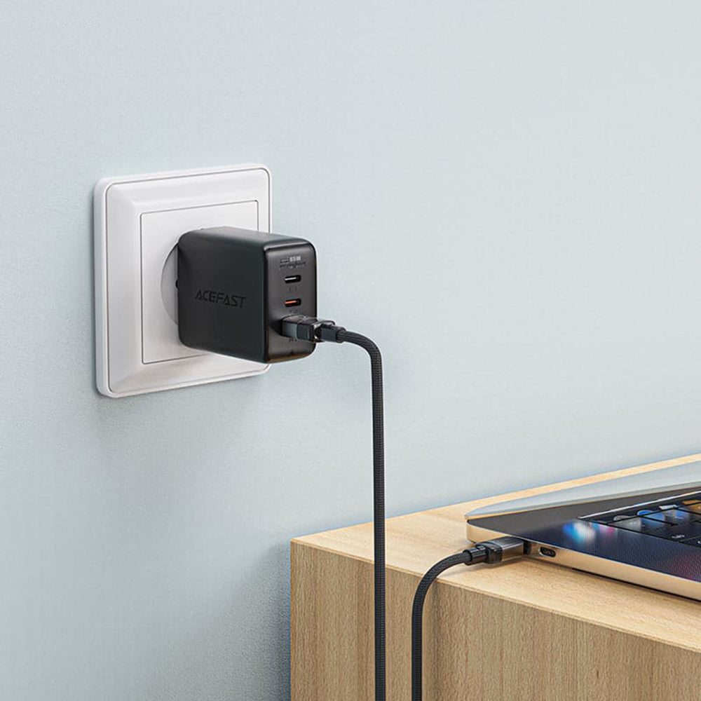 Cablu Acefast (C9-04), USB to Type-C, Fast Charging, 3A, Braided Nylon, 25.000 Bends, 1.2m, Negru