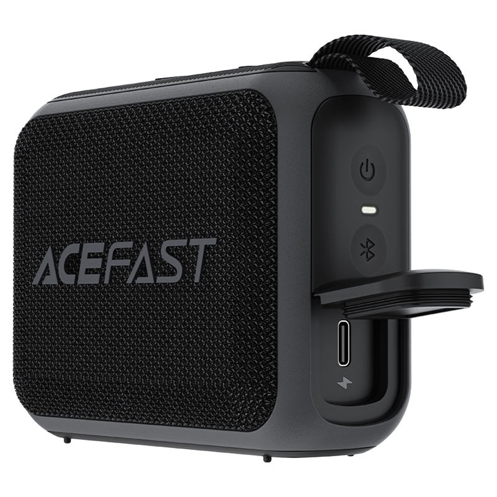 Casti Acefast Wireless Speaker Go (K4), Bluetooth 5.4, Portable, 5W Full-range Speaker, Waterproof IPX7, Type-C, 900mAh, Negru