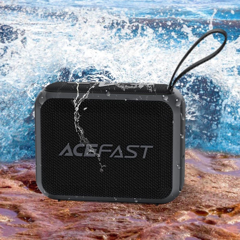 Casti Acefast Wireless Speaker Go (K4), Bluetooth 5.4, Portable, 5W Full-range Speaker, Waterproof IPX7, Type-C, 900mAh, Negru