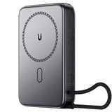 Baterie externa Acefast Magnetic Wireless (M24-10000), with Type-C Cable, Holder, USB-C Port, 10000mAh, 22.5W, LED, Metal Gray