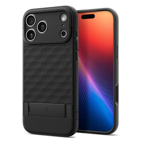 Husa de protectie Spigen Caseology Parallax "S" MagSafe (ACS09911) compatibil cu iPhone 17 Pro Max, Negru Mat