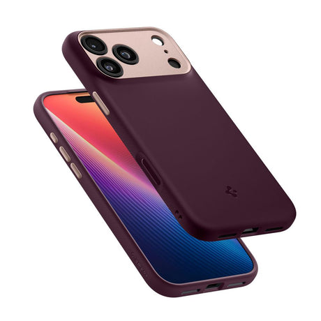 Husa de protectie Spigen Caseology Nano Pop MagSafe (ACS10261) compatibil cu iPhone 17 Pro Max, Burgundy Bean