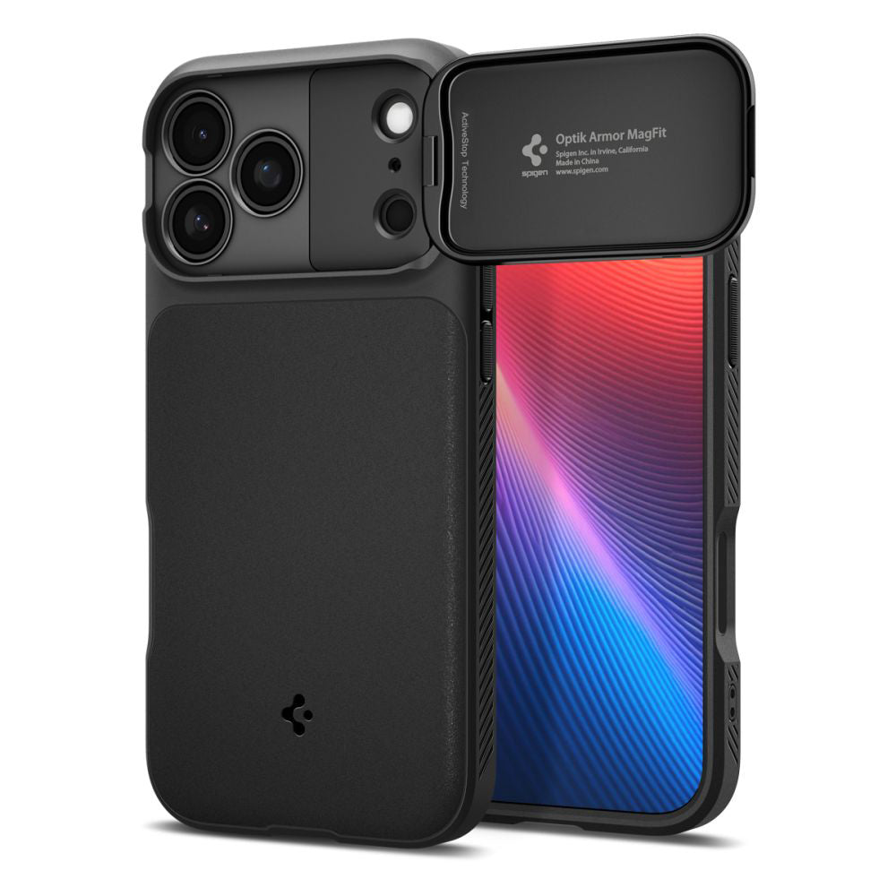 Husa de protectie Spigen Optik Armor compatibil cu iPhone 17 Pro / iPhone 18 Pro, Negru