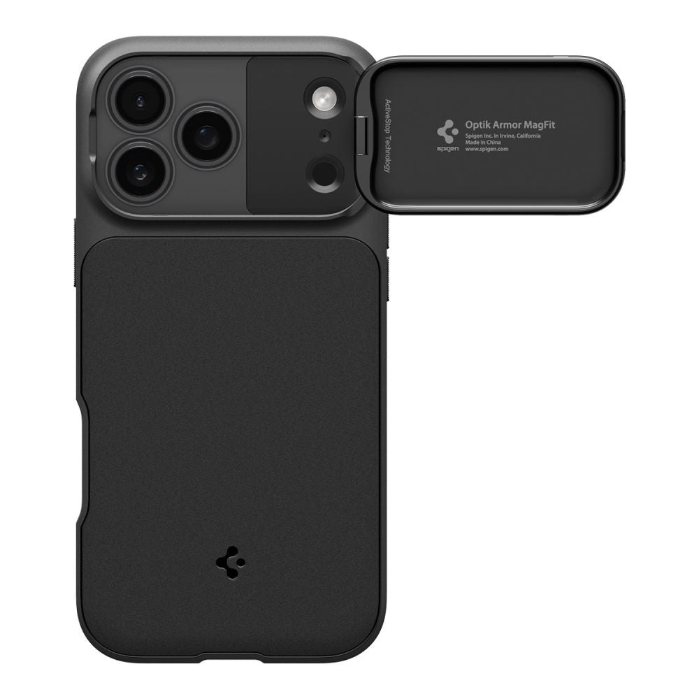Husa de protectie Spigen Optik Armor compatibil cu iPhone 17 Pro / iPhone 18 Pro, Negru