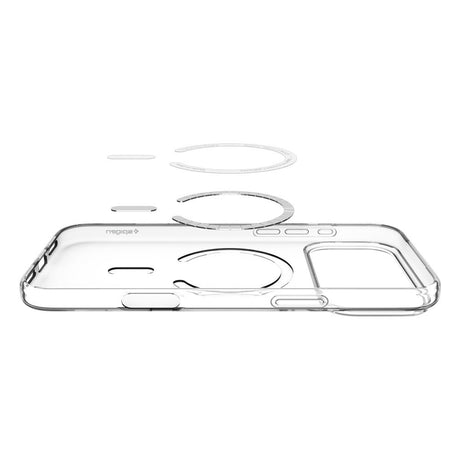Husa de protectie Spigen Liquid Crystal MagSafe (ACS10394) compatibil cu iPhone 17 Pro Max, Transparent / White