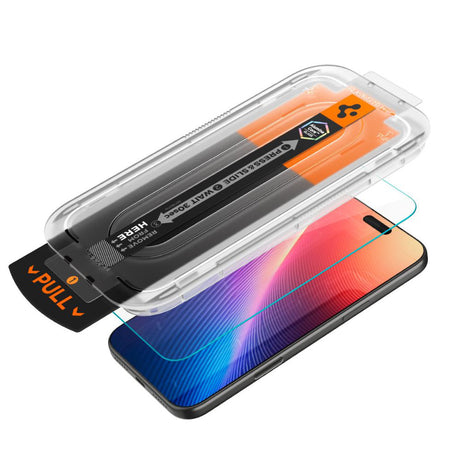Folie de protectie Spigen Glas.tR EZ-FIT Pro (AGL10096) compatibil cu iPhone 16 Pro Max / iPhone 17 Pro Max, Privacy