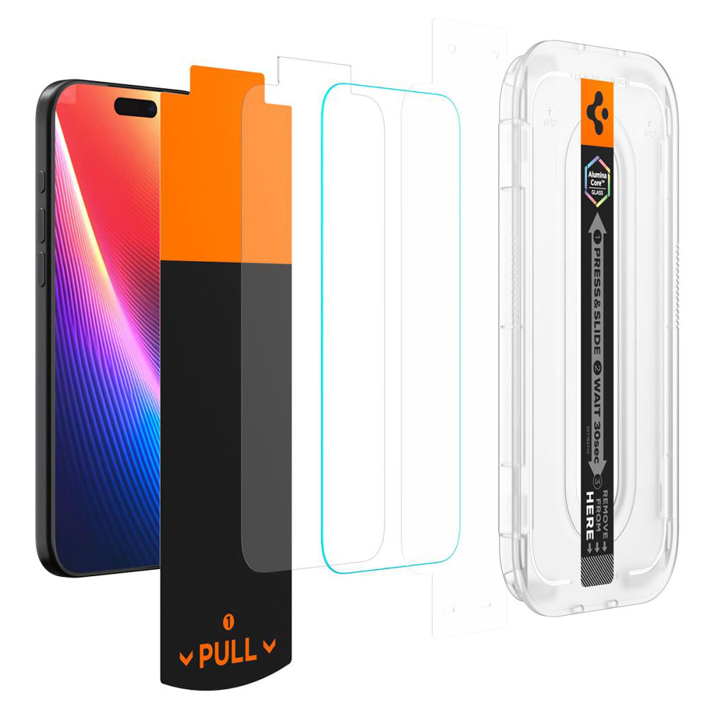 Folie de protectie Spigen Glas.tR EZ-FIT Pro (AGL10096) compatibil cu iPhone 16 Pro Max / iPhone 17 Pro Max, Privacy
