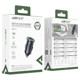Incarcator Acefast Car (B15), Fast Charge, USB, Type-C, 65W, Aluminium Alloy, Metal Gray