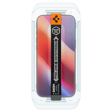 Folie de protectie Spigen (set de 2) Glas.tR EZ-FIT (AGL09861) compatibil cu iPhone 17 Air, Transparent