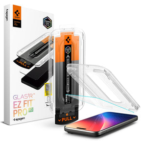 Spigen Folie de protectie Spigen Glas.tR EZ-FIT Pro HD (AGL10097) compatibil cu iPhone 16 Pro / iPhone 17 / iPhone 17 Pr