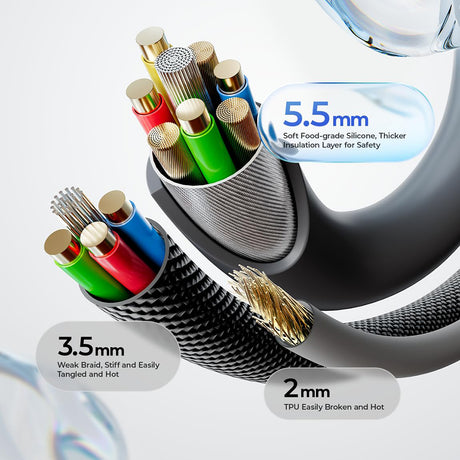 Cablu Lisen L115 (YL0125040001), Type-C to Type-C, Fast Charging, 100W, 480Mbps, Aluminum Alloy, Silicone, 3m, Negru