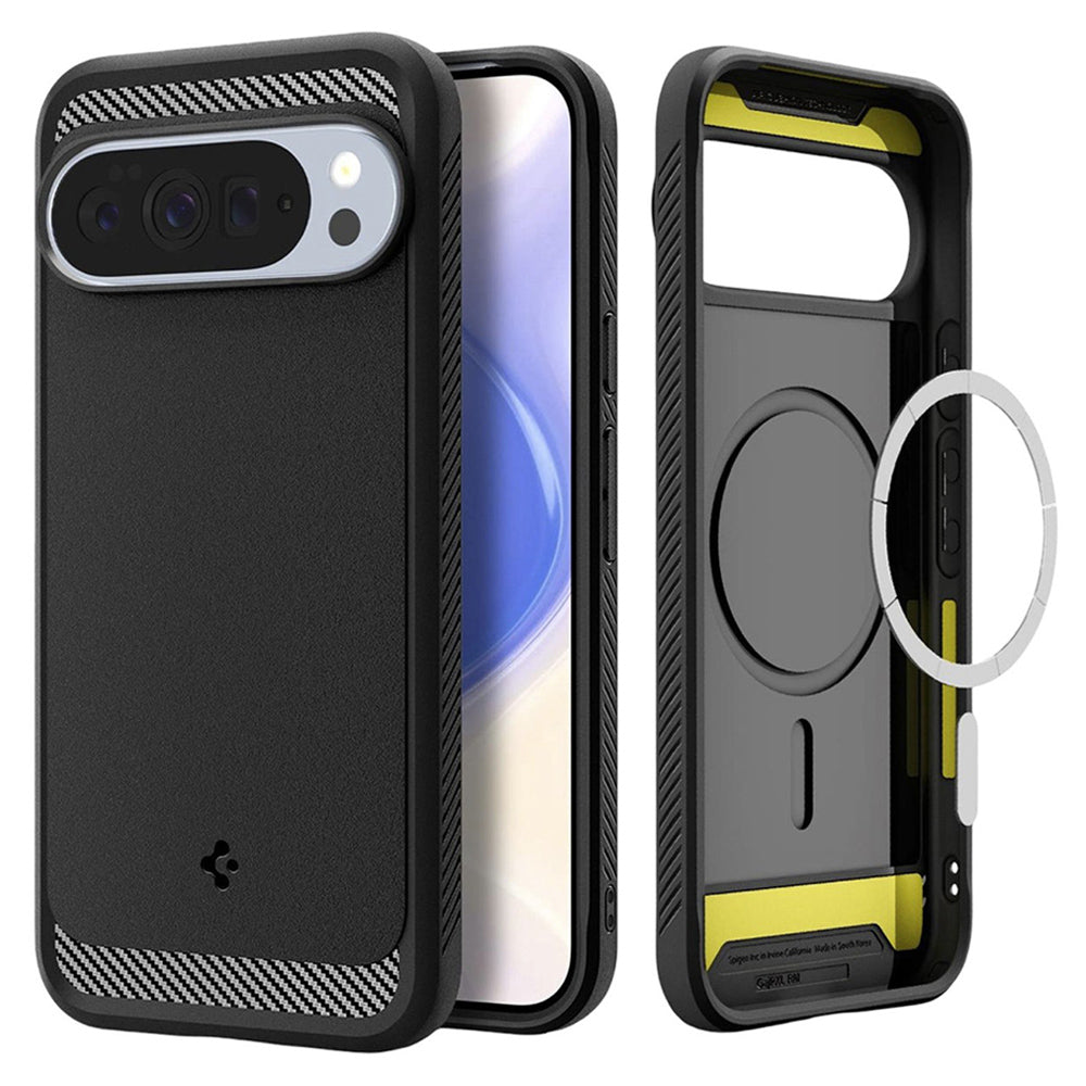 Husa de protectie Spigen Rugged Armor MagSafe (ACS09721) compatibil cu Google Pixel 10 Pro XL, Negru Mat