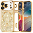 Husa de protectie Techsuit Luxury Glitter MagSafe compatibil cu iPhone 17 Pro Max, Auriu