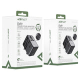 Incarcator Acefast Travel Adapter (Z8), 3x USB-C, 2x USB, EU, UK, AUS, US, 45W, GaN Technology, Fast Charging, Negru