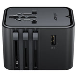 Incarcator Acefast Travel Adapter (Z8), 3x USB-C, 2x USB, EU, UK, AUS, US, 45W, GaN Technology, Fast Charging, Negru