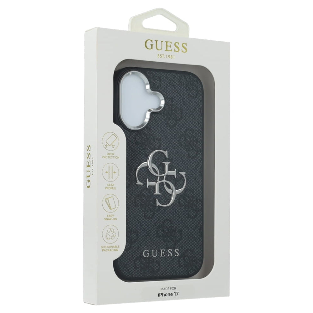 Husa de protectie Guess Hardcase Big 4G Logo Classic Logo (GUHCP17SP4G4SMCK) compatibil cu iPhone 17, Negru