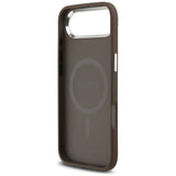 Husa de protectie Guess Hardcase 4G Triangle Logo MagSafe (GUHMP17MP4TSRCMW) compatibil cu iPhone 17 Air, Maro