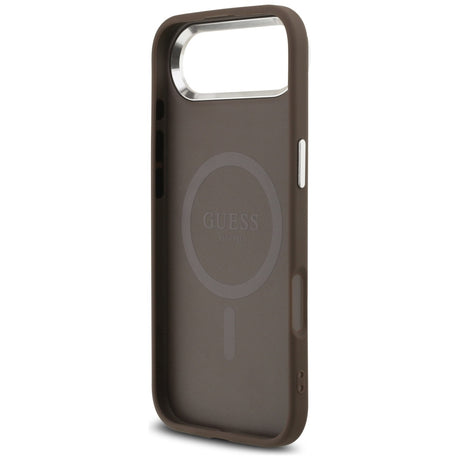 Husa de protectie Guess Hardcase 4G Triangle Logo MagSafe (GUHMP17MP4TSRCMW) compatibil cu iPhone 17 Air, Maro