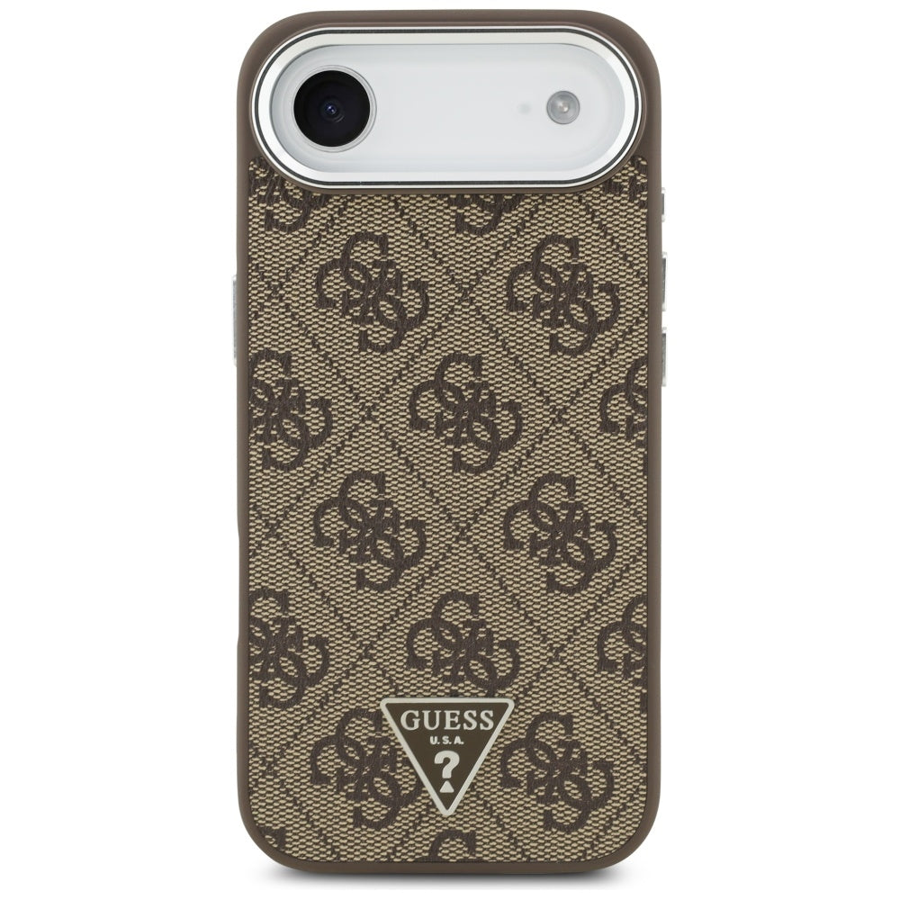 Husa de protectie Guess Hardcase 4G Triangle Logo MagSafe (GUHMP17MP4TSRCMW) compatibil cu iPhone 17 Air, Maro