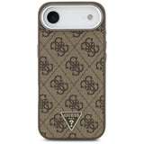 Husa de protectie Guess Hardcase 4G Triangle Logo MagSafe (GUHMP17MP4TSRCMW) compatibil cu iPhone 17 Air, Maro