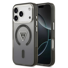 Husa de protectie Guess IML Gradient Triangle Logo MagSafe (GUHMP17XHGTMLCGK) compatibil cu iPhone 17 Pro Max, Negru