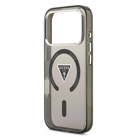 Husa de protectie Guess IML Gradient Triangle Logo MagSafe (GUHMP17XHGTMLCGK) compatibil cu iPhone 17 Pro Max, Negru