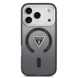 Husa de protectie Guess IML Gradient Triangle Logo MagSafe (GUHMP17LHGTMLCGK) compatibil cu iPhone 17 Pro, Negru