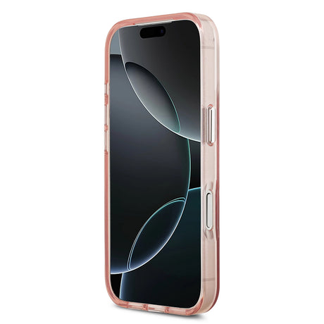 Husa de protectie Guess IML Gradient Triangle Logo MagSafe (GUHMP17LHGTMLCGP) compatibil cu iPhone 17 Pro, Roz