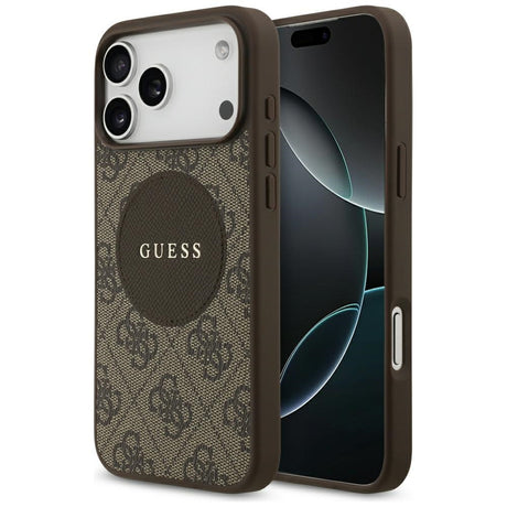 Husa de protectie Guess 4G Circle Classic Logo MagSafe (GUHMP17XP4PGRSGW) compatibil cu iPhone 17 Pro Max, Maro