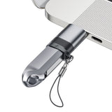 Adaptor Acefast Adapter (J8), Type-C to USB, 10Gbps Data Transmission, 27W, Fast Charging, Metal Gray