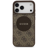 Husa de protectie Guess 4G Circle Classic Logo MagSafe (GUHMP17LP4PGRSGW) compatibil cu iPhone 17 Pro, Maro