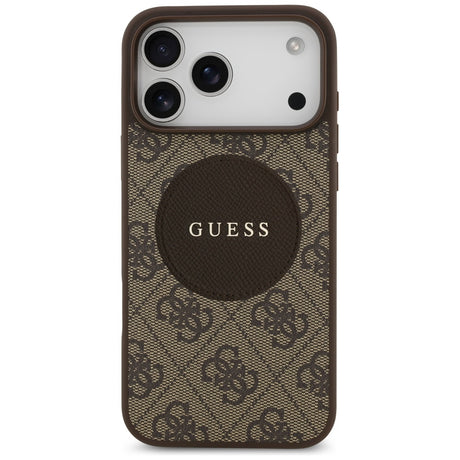 Husa de protectie Guess 4G Circle Classic Logo MagSafe (GUHMP17LP4PGRSGW) compatibil cu iPhone 17 Pro, Maro