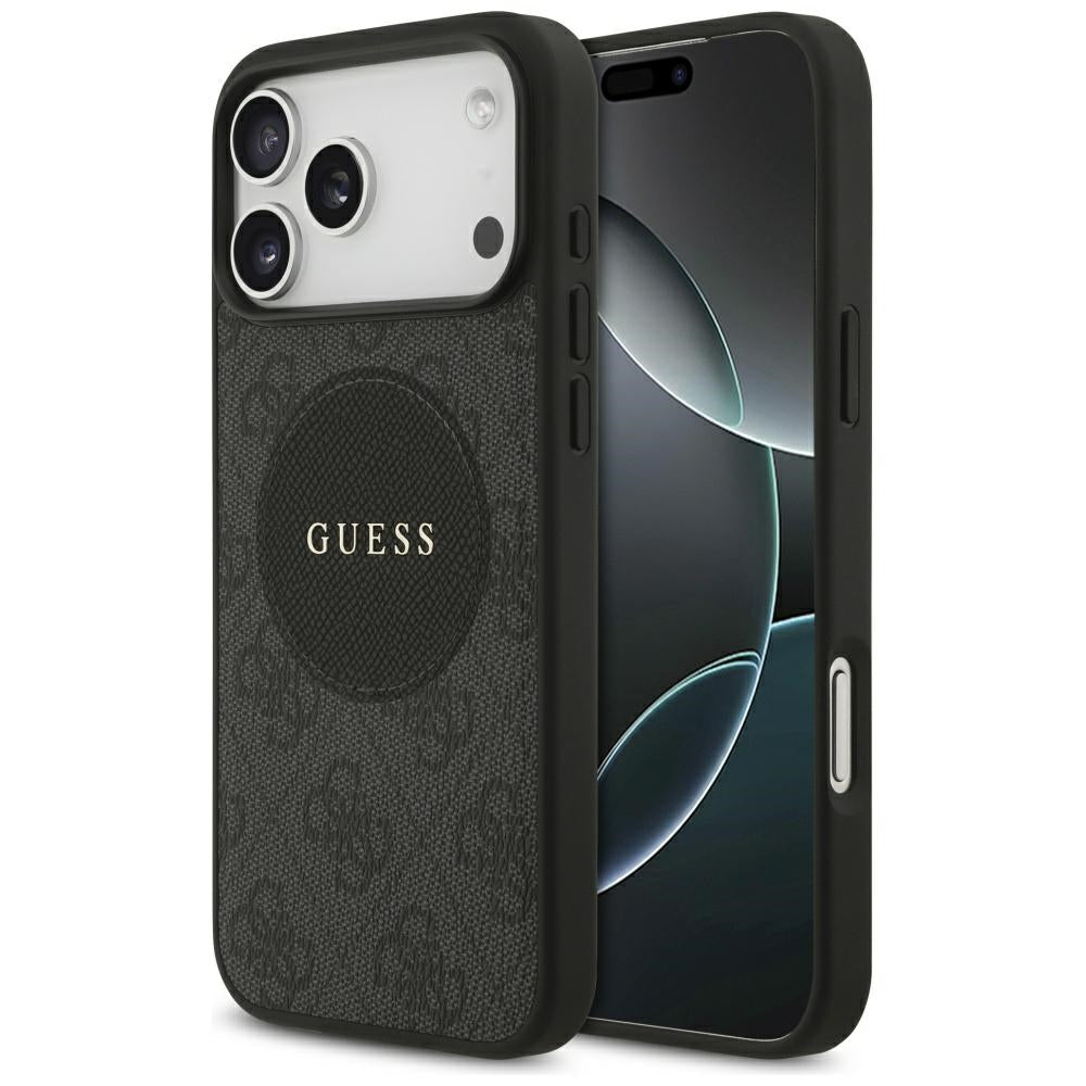 Husa de protectie Guess 4G Circle Classic Logo MagSafe (GUHMP17LP4PGRSGK) compatibil cu iPhone 17 Pro, Negru