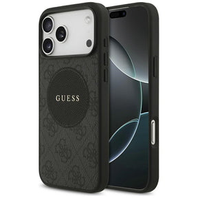 Husa de protectie Guess 4G Circle Classic Logo MagSafe (GUHMP17LP4PGRSGK) compatibil cu iPhone 17 Pro, Negru