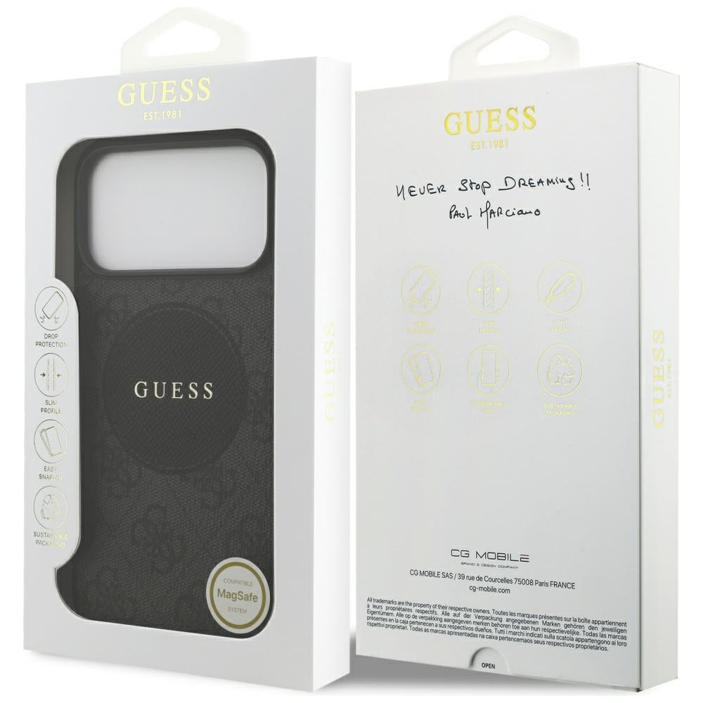 Husa de protectie Guess 4G Circle Classic Logo MagSafe (GUHMP17LP4PGRSGK) compatibil cu iPhone 17 Pro, Negru