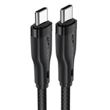 Cablu Acefast (C8-03), Fast Charging, Type-C to Type-C, 60W, 3A, Nylon Braided, 25.000 Bends, 1.2m, Negru