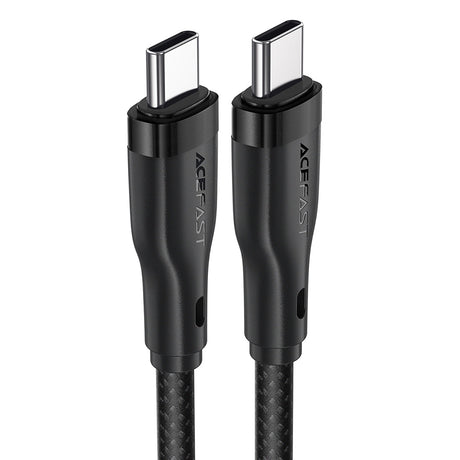 Cablu Acefast (C8-03), Fast Charging, Type-C to Type-C, 60W, 3A, Nylon Braided, 25.000 Bends, 1.2m, Negru