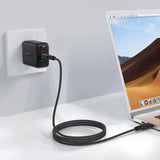 Cablu Acefast (C8-03), Fast Charging, Type-C to Type-C, 60W, 3A, Nylon Braided, 25.000 Bends, 1.2m, Negru