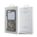 Husa de protectie Guess Leather 4G Metal Logo (GUHCZF74GMGBR) compatibil cu Samsung Galaxy Z Flip7, Maro