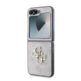 Husa de protectie Guess Leather 4G Metal Logo (GUHCZF74GMGBR) compatibil cu Samsung Galaxy Z Flip7, Maro