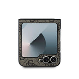 Husa de protectie Guess Leather 4G Metal Logo (GUHCZF74GMGBR) compatibil cu Samsung Galaxy Z Flip7, Maro