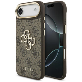 Husa de protectie Guess Hardcase Big 4G Classic Logo (GUHCP17M4GMGCBR) compatibil cu iPhone 17 Air, Maro